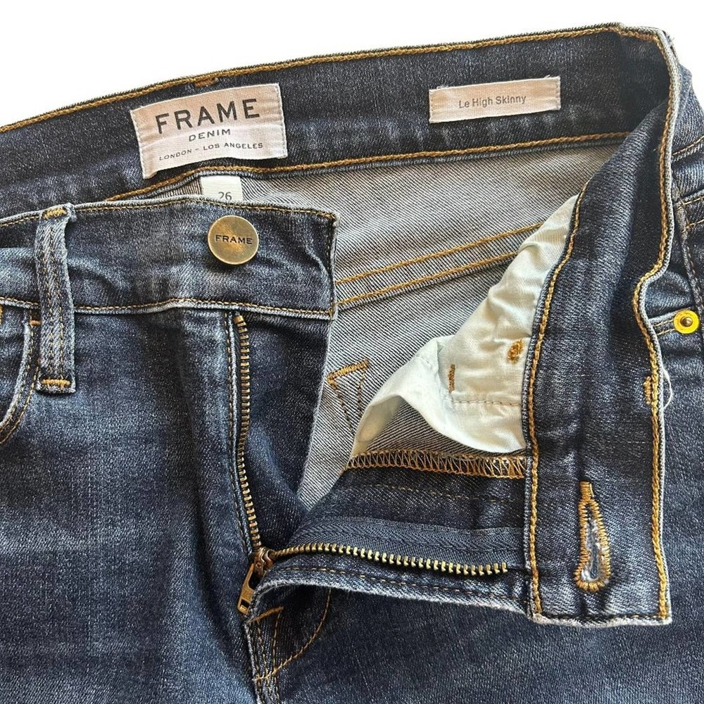 FRAME Le High Skinny Harvard Wash Jeans 26 - Picture 4 of 16